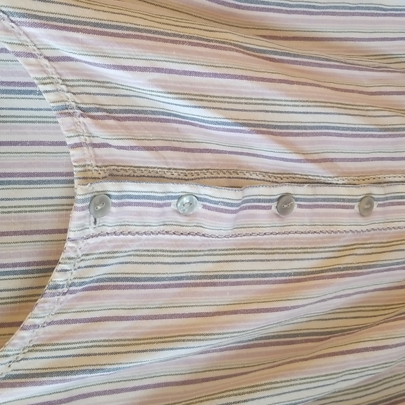 Eddie Bauer linen/cotton striped summer top, Size L - Picture 3 of 3